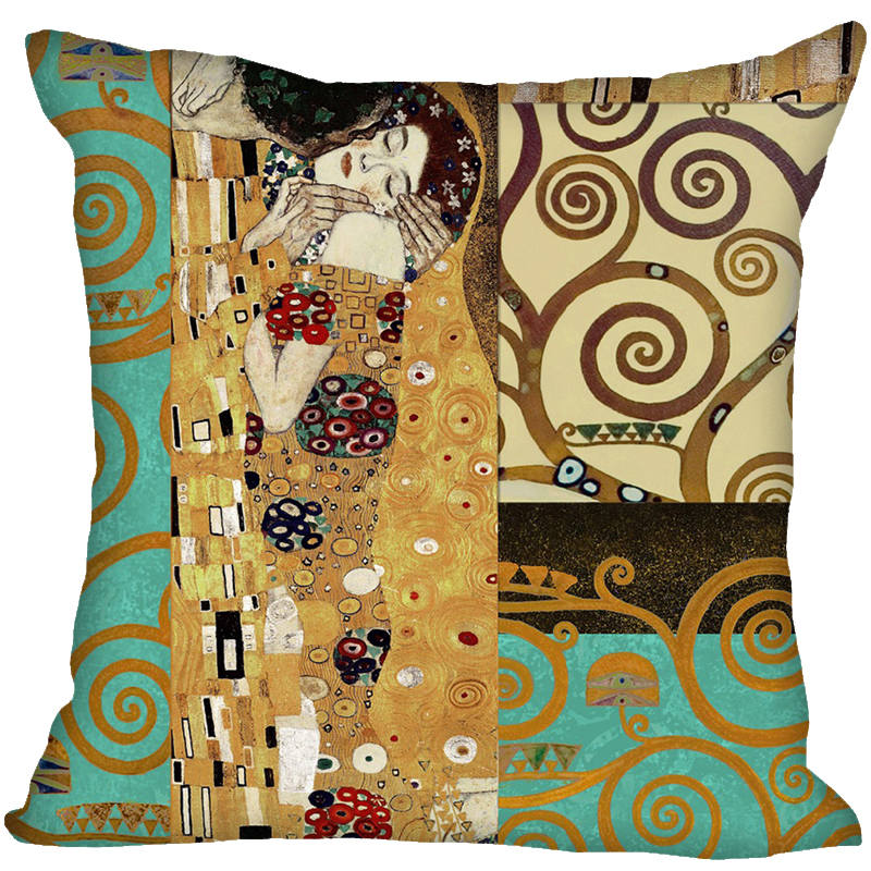 Gustav Klimt Style Pillow Case