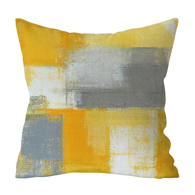 Yellow Shapes Pillow Case
